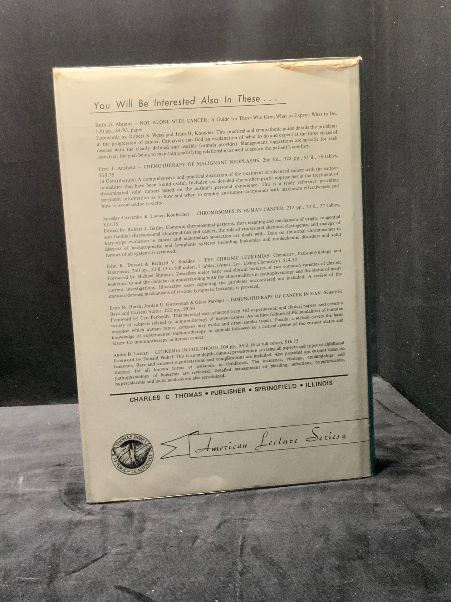 Cancer Epidemiology and Prevention. Current Concepts. 1st Edition 1975. (Edited by David Shottenfeld)