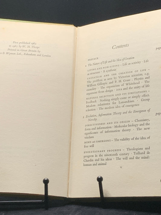 Science Man and Morals W H Thorpe 1965 HB Philosophy Science