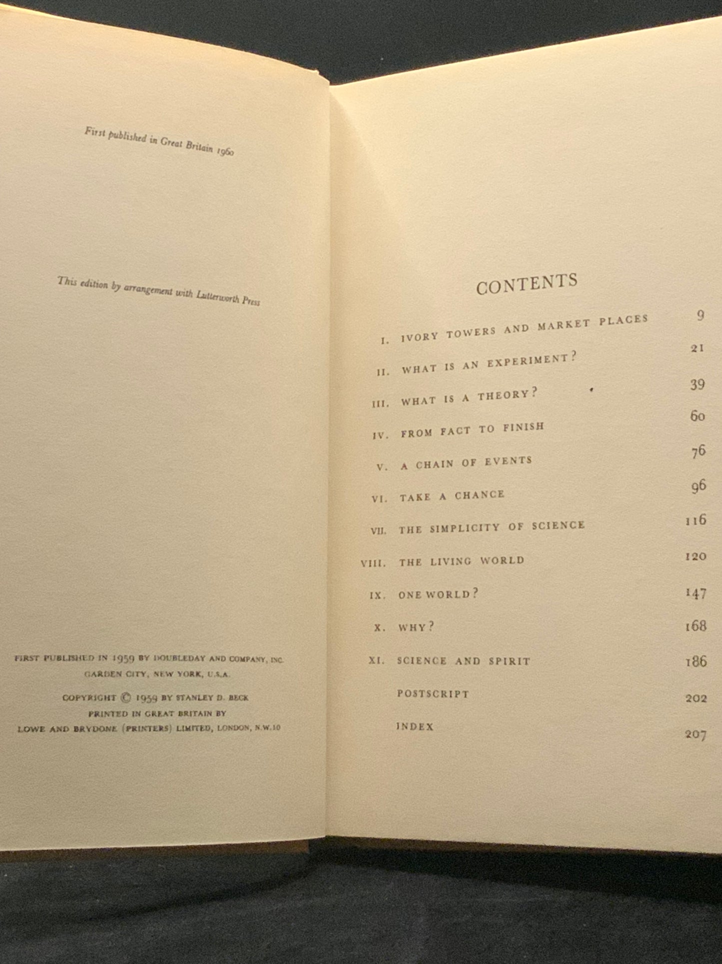 The Simplicity of Science 1960 Stanley Beck Science Book Club