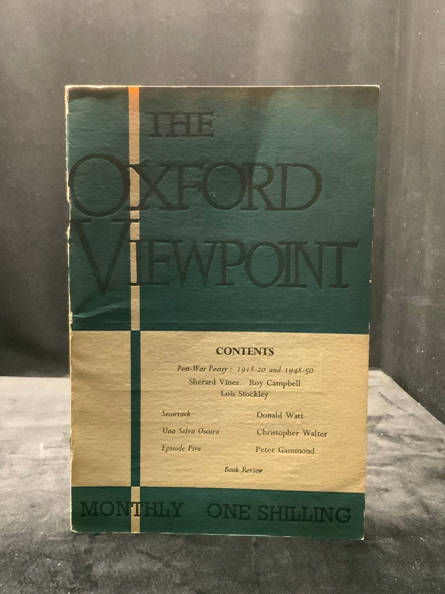 Oxford Viewpoint. Oxford university publications. February 1950. Vol. III No. 5. Post-War Poetry Issue.