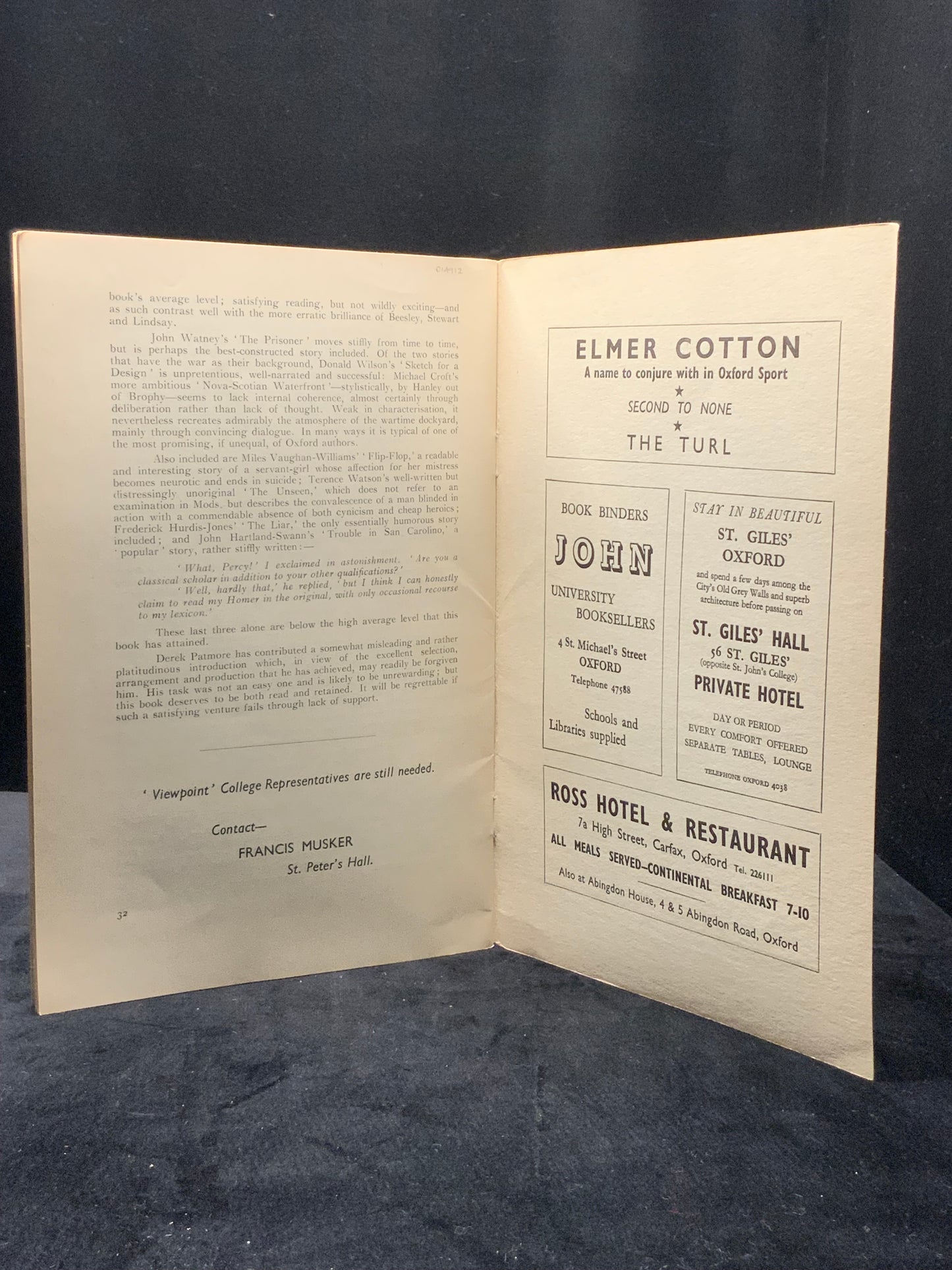 Oxford Viewpoint. Oxford university publications. February 1950. Vol. III No. 5. Post-War Poetry Issue.