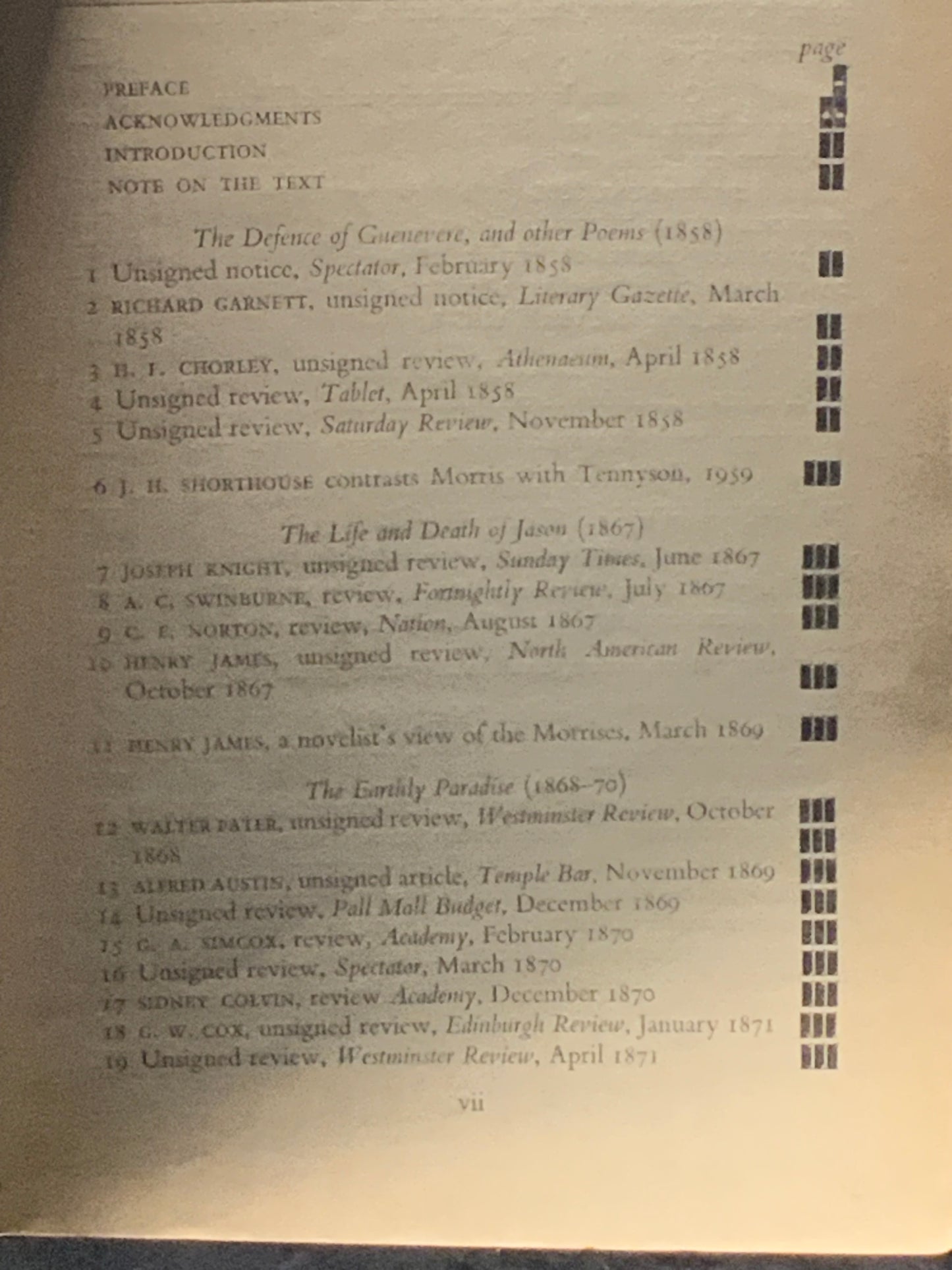 Proof Copy. William Morris, The Critical Heritage. Peter Faulkner (1973).
