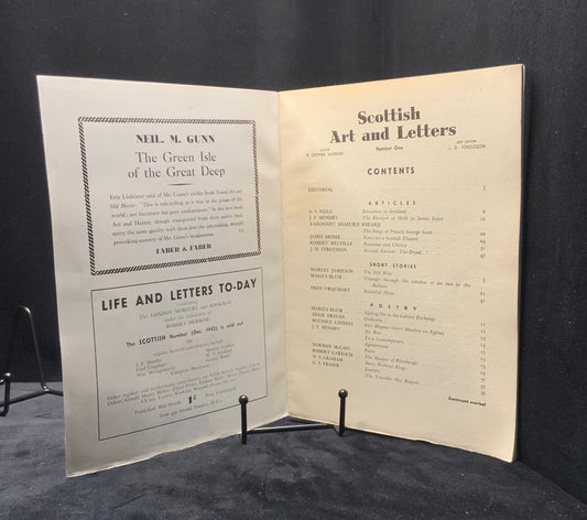 Scottish Art and Letters: A Quarterly Review of Literature and the Liberal Arts. Number 1. 1944. R Crombie Saunders (Ed.)