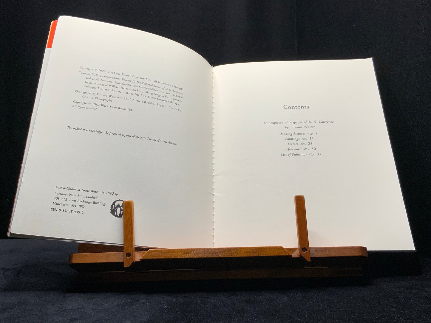 D.H. Lawrence, Ten Paintings. Limited 1st Edition. Carcanet (1982).