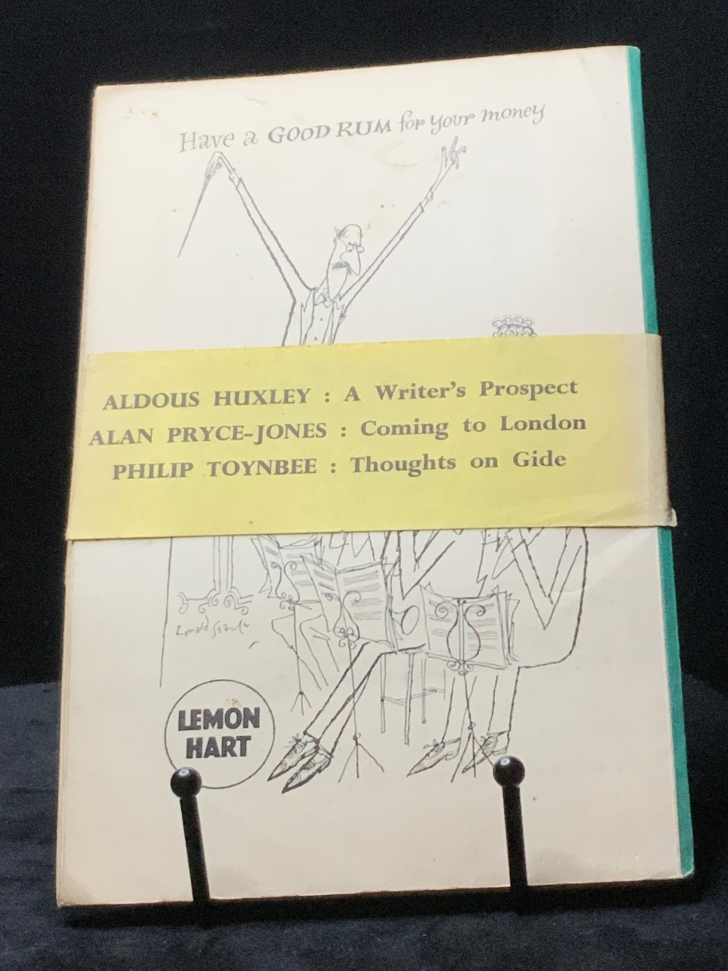 The London Magazine. Oct 1956. Aldous Huxley, Philip Toynbee, Alan Pryce-Jones. Scare wraparound Band. John Lehmann (editor).
