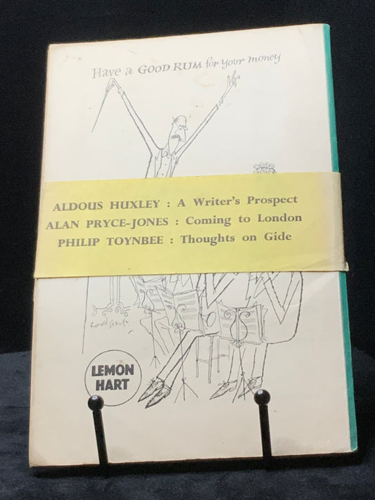 The London Magazine. Oct 1956. Aldous Huxley, Philip Toynbee, Alan Pryce-Jones. Scare wraparound Band. John Lehmann (editor).