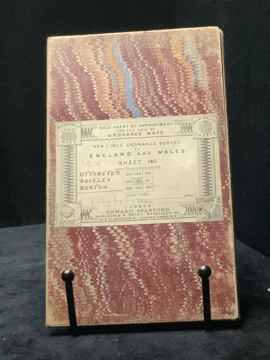 Ordnance Survey New Series one-inch-to-the-mile map of Uttoxeter, Rugeley and Burton (Sheet 140) 1890.