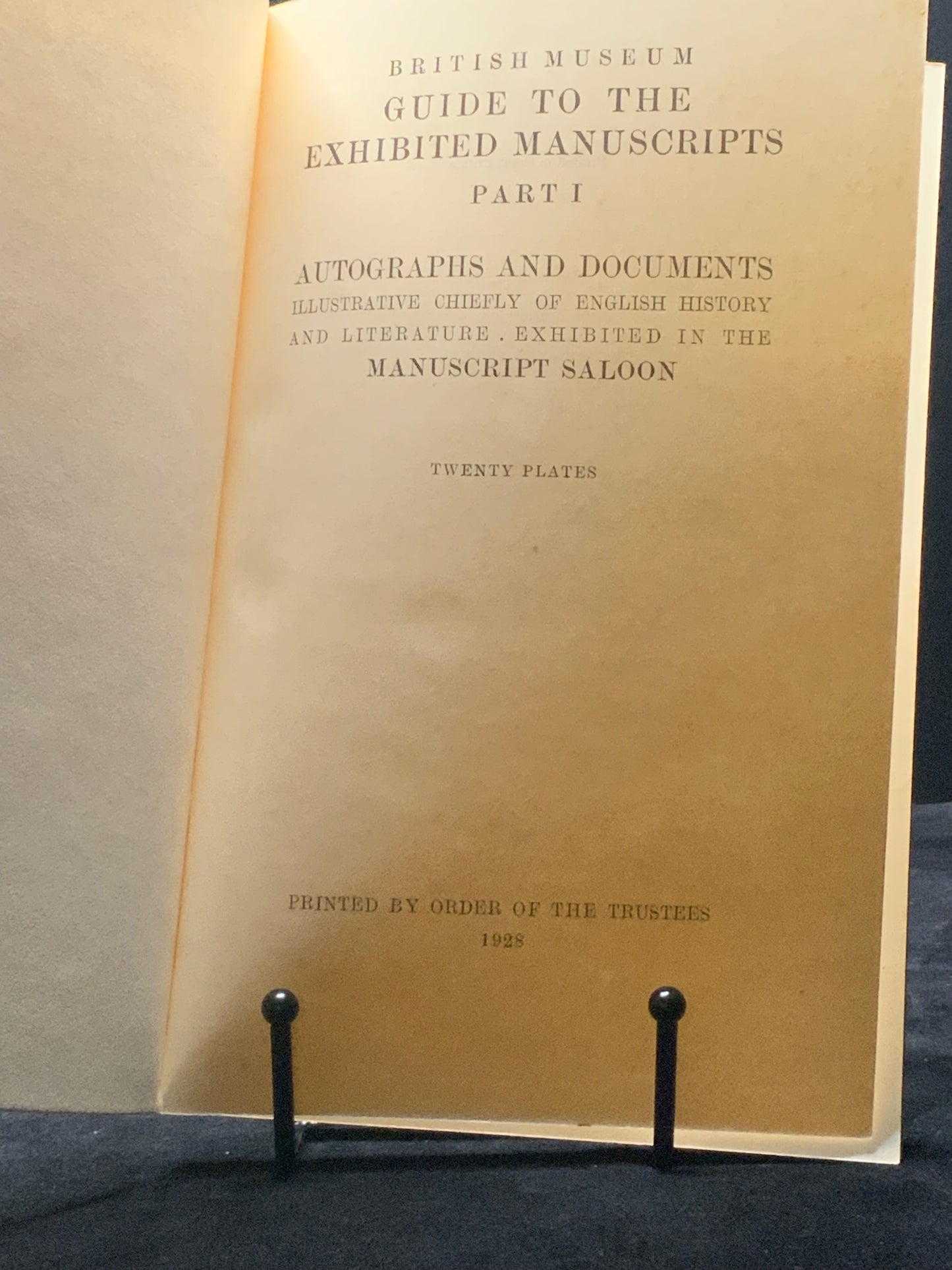 British Museum Guide Exhibited Manuscripts Part I 1928 PB (British Museum Trustees)