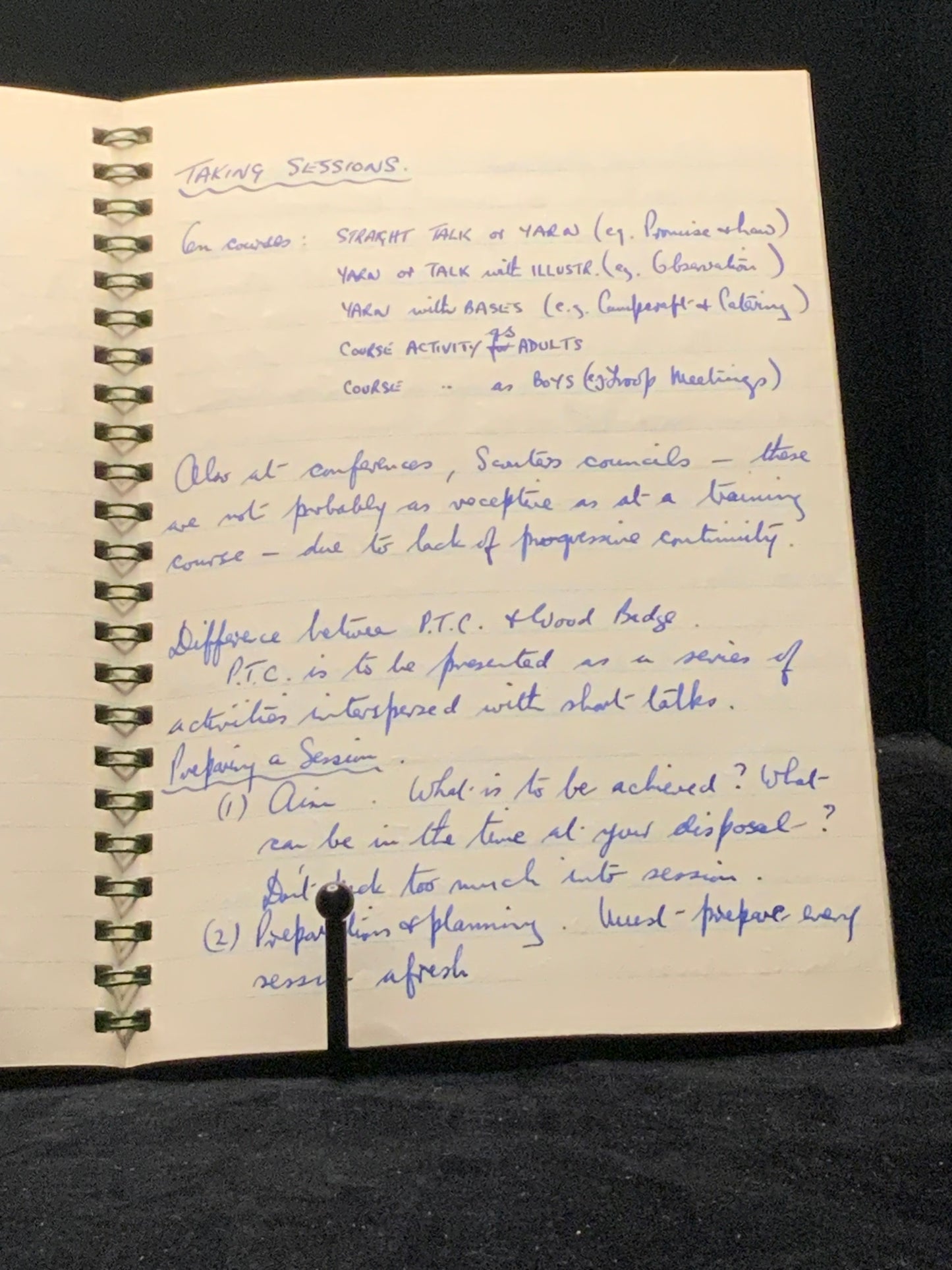 Rover Scouts, 21st Epping Forest, 2nd Cheam, Scouting, Scouts — Gilwell Wood Badge Notebook & Rover Card J.M. Elliot Scout Archive (The Scout Association (Gilwell Park training material))