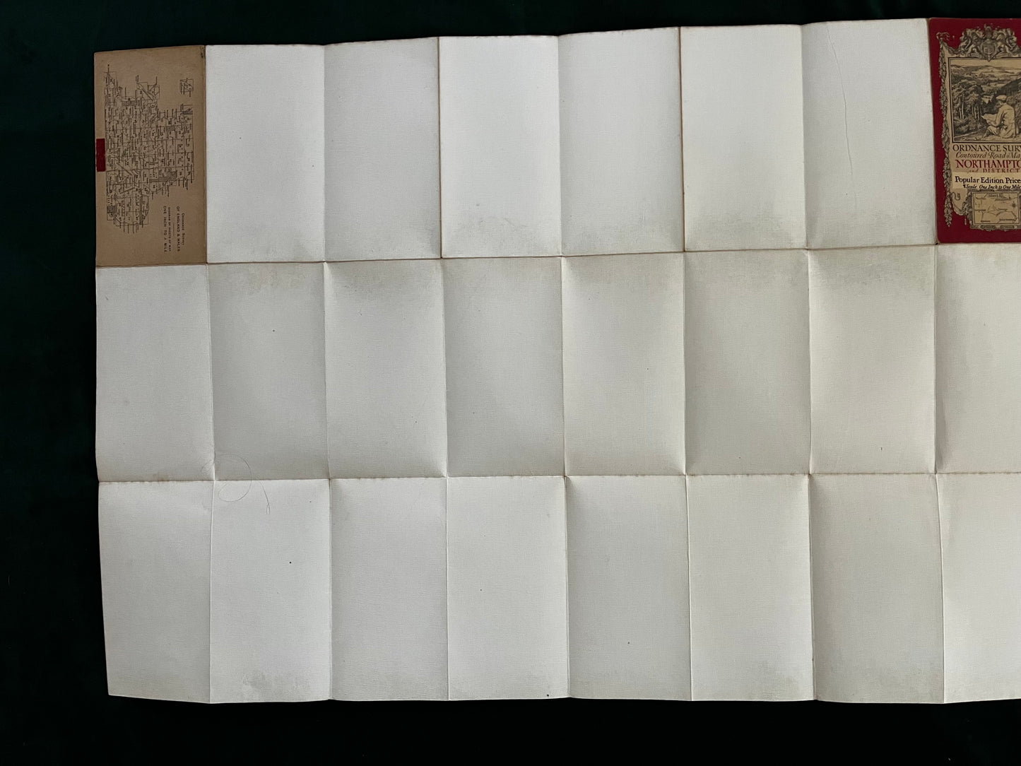 Ordnance Survey Contoured Road Map of Northampton and District. Sheet 83. Popular Edition. Scale One Inch to One Mile (1929)